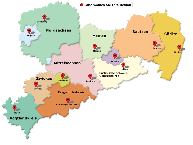 Karte Sachsen lk